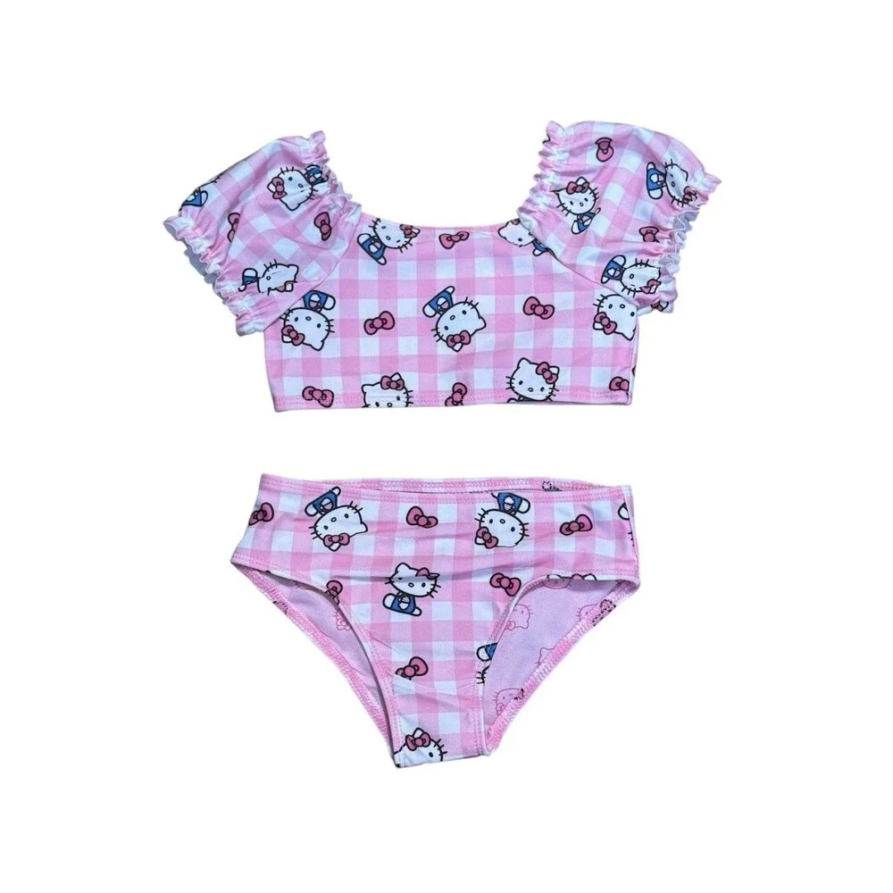Sanrio Hello Kitty Girls 3 Pcs Swim Set With Hooded Cover Up Size 18 months NWT
